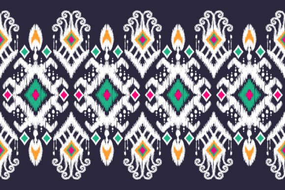 Beautiful Ikat Paisley Embroidery