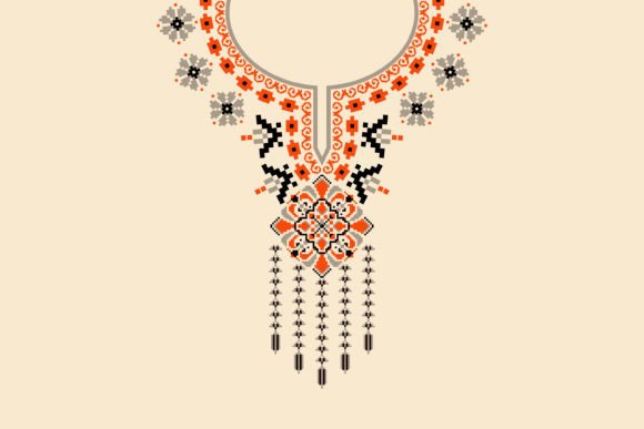 Beautiful Neckline Embroidery