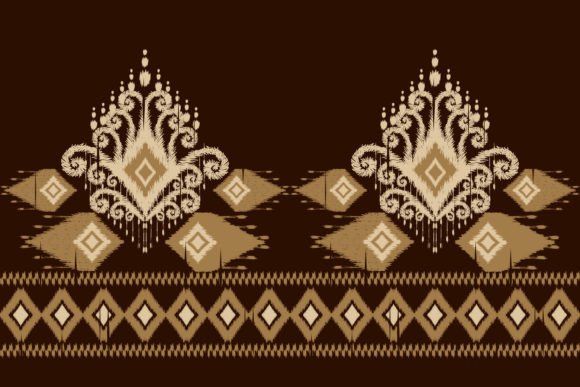 Beautiful Thai Ikat Paisley Embroidery