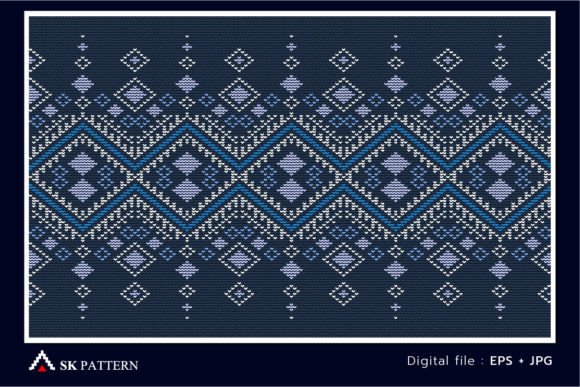 Cross Stitch Pattern, Embroidery Repeat