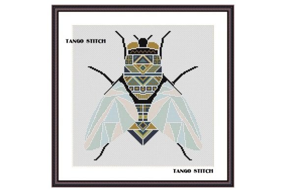 Easy Fly Cross Stitch Embroidery Pattern