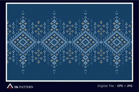Embroidery Pattern and Knitted Repeat