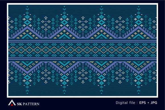 Embroidery Repeat, Knitted Background