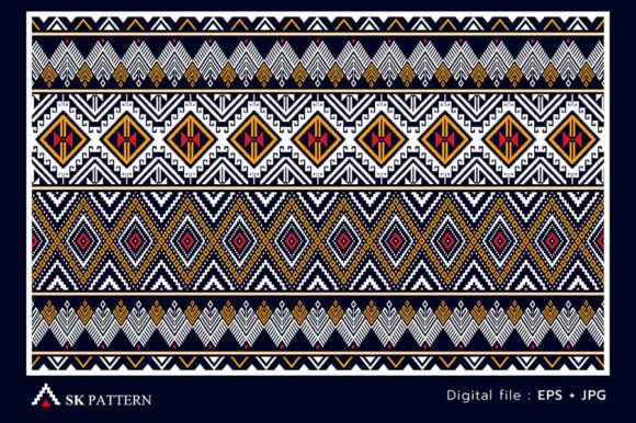 Embroidery Seamless Pattern Design