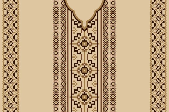Floral Neckline Embroidery