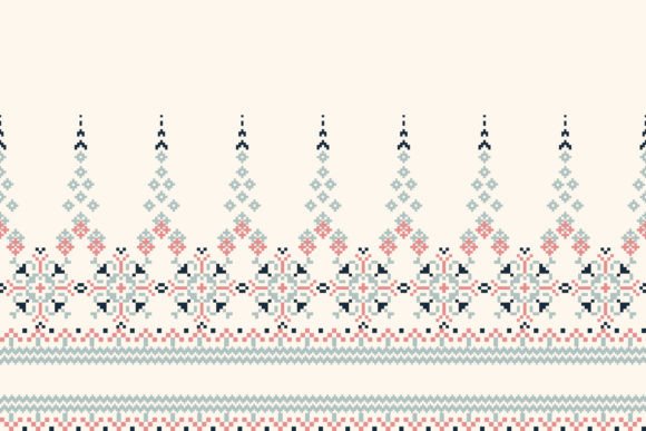 Floral Thai Cross Stitch Embroidery