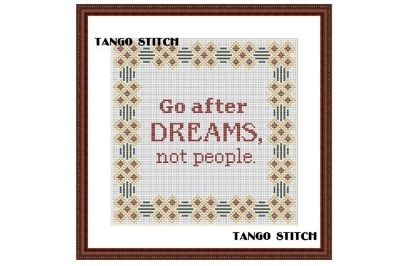 Go After Dreams Motivational Embroidery