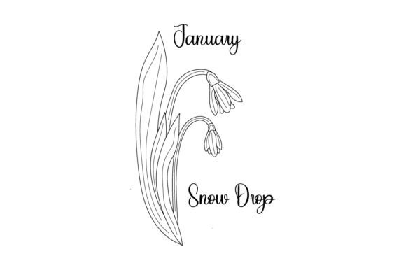 January Snow Drop Embroidery