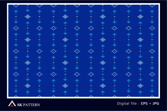 Knit Pattern Vector Embroidery Chevron