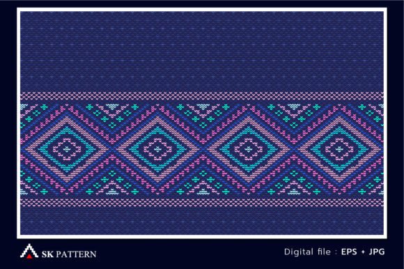 Knitted Ethnic Pattern Embroidery Design