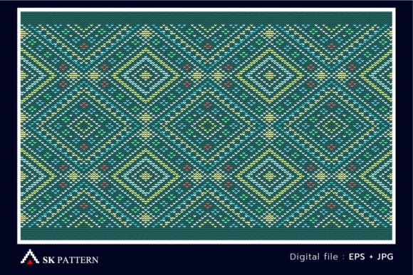 Knitted Pattern Embroidery Seamless