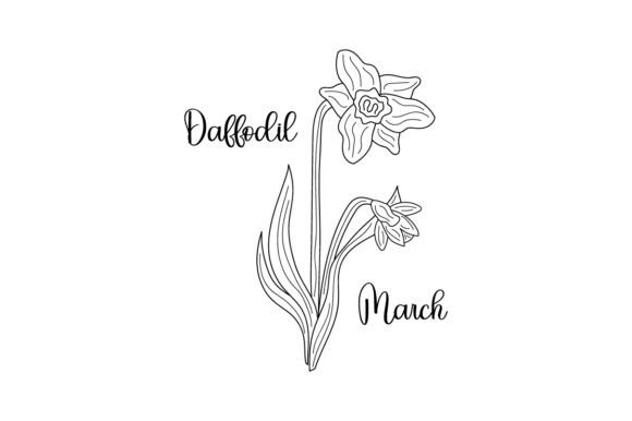 March Daffodil Embroidery