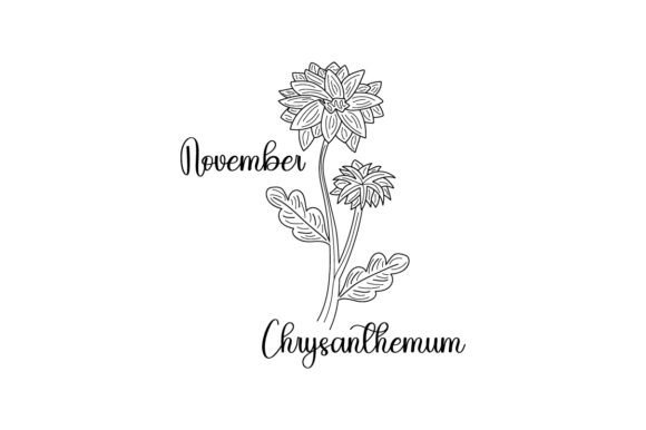 November Chrysanthemum Embroidery