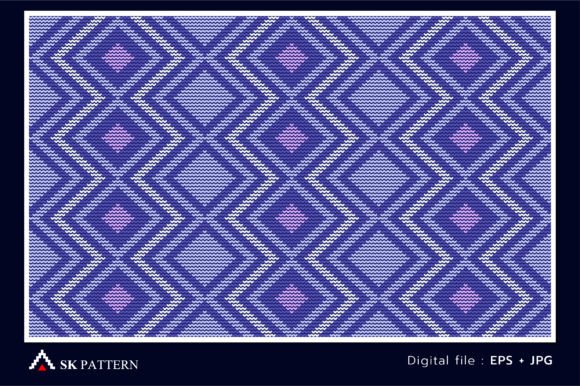 Purple and White Embroidery Pattern