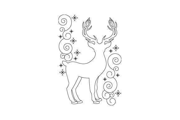 Reindeer Outline - Embroidery Pattern