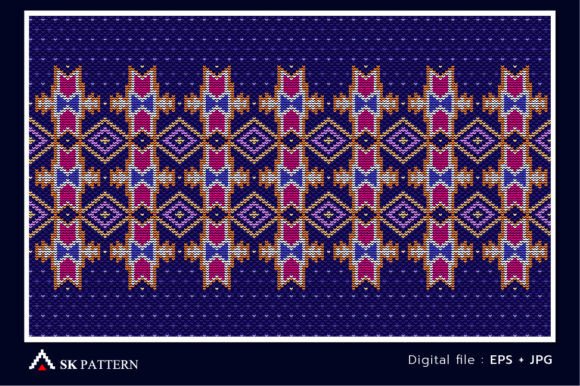Vector Ethnic Embroidery Geometric