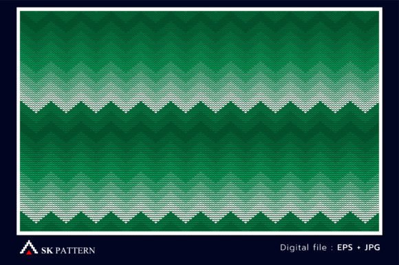 White and Green Embroidery Pattern